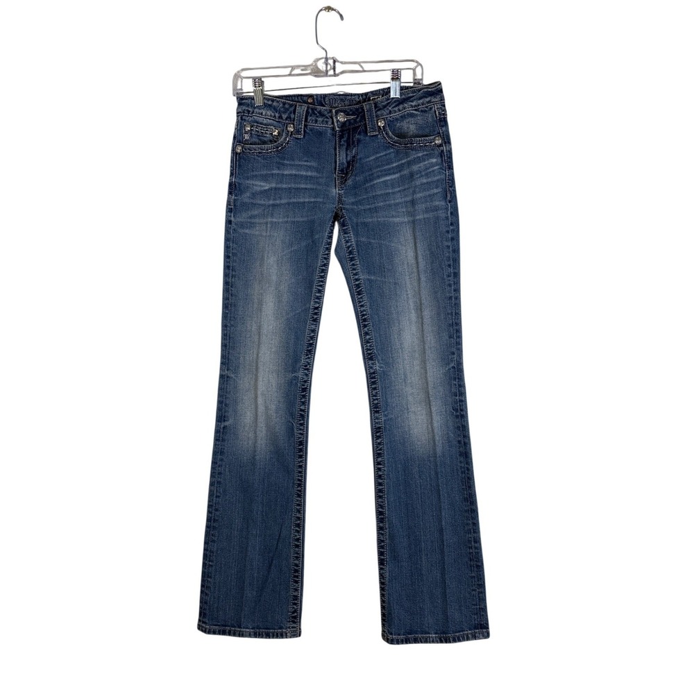 Miss Me Bootcut Jeans Dark Wash Embellished Flap Pocket JW5403B Size 29 x 34